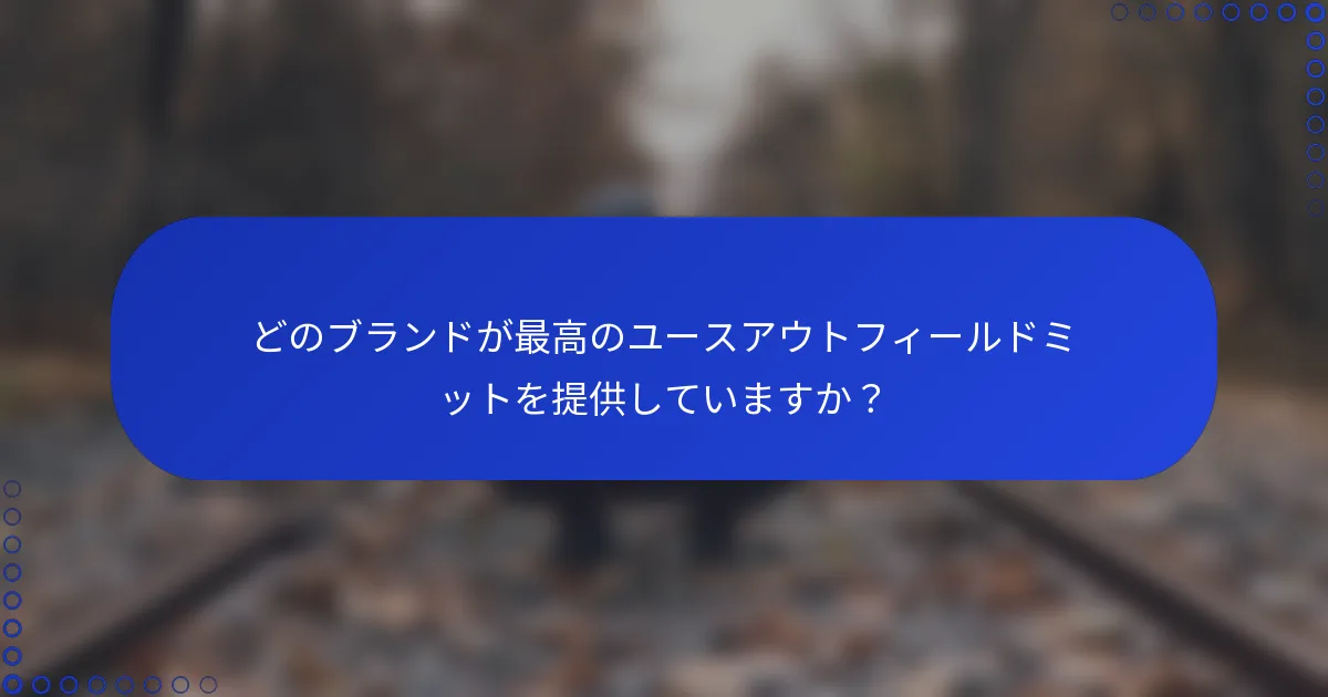 どのブランドが最高のユースアウトフィールドミットを提供していますか？