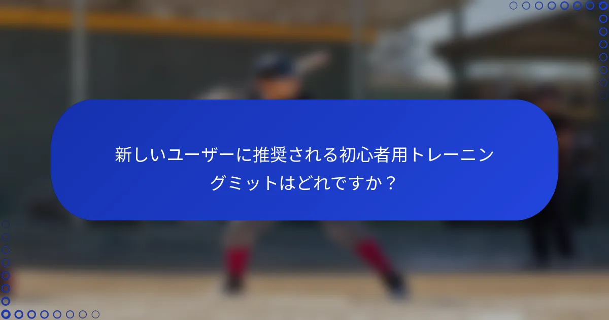 新しいユーザーに推奨される初心者用トレーニングミットはどれですか?